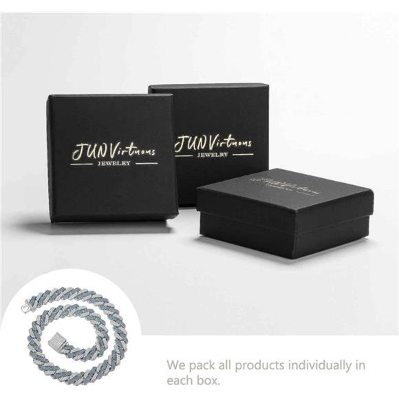 Cuban Link Chain Mens Iced Out Miami Cuban Necklace Bling Diamond Hip Hop - Picture 5 of 6